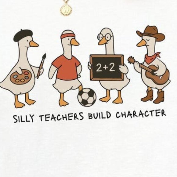 Silly Teacher Goose Shirt, Back to School T-shirt - Picture 2 of 4